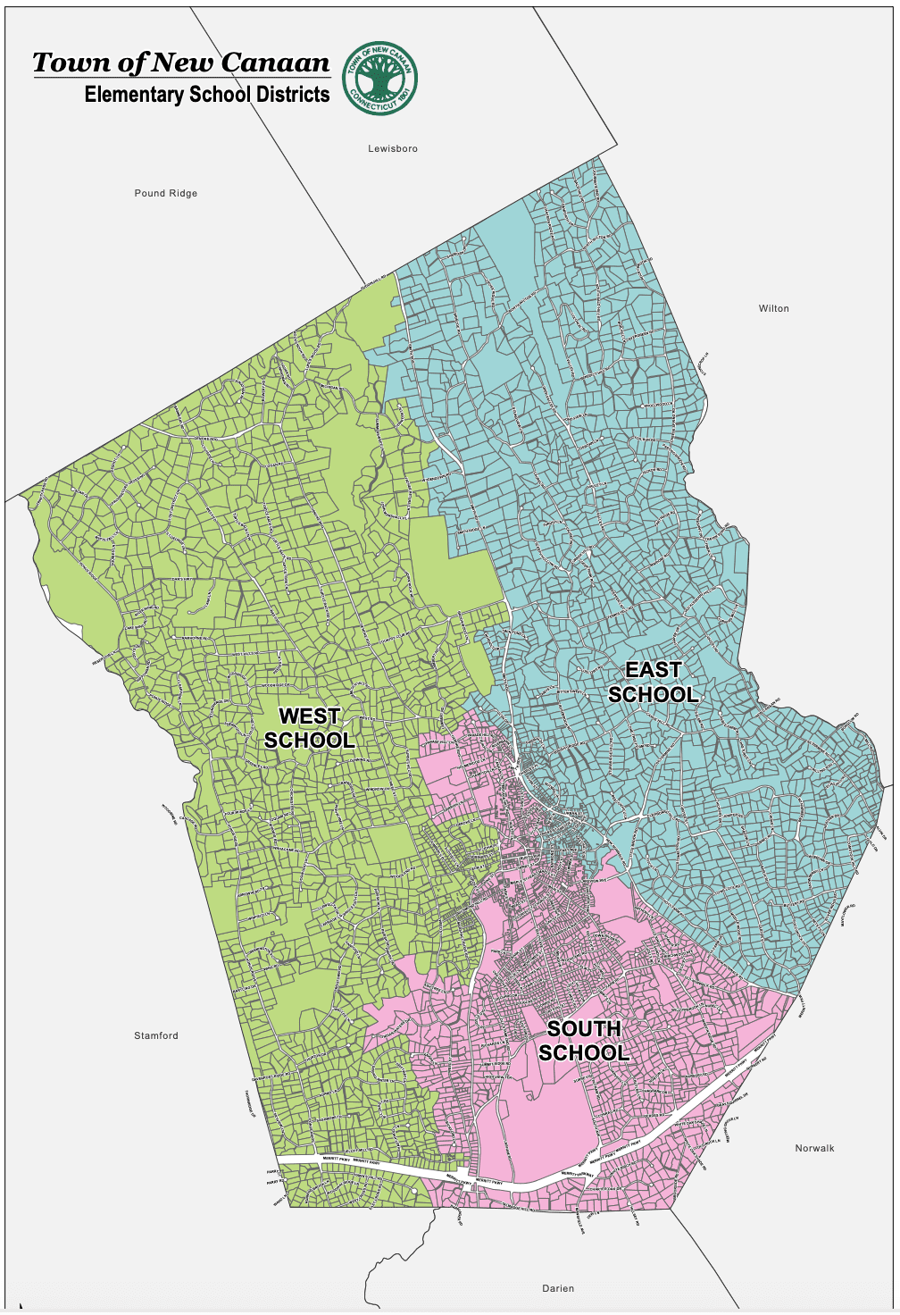 New Canaan Schools District Map